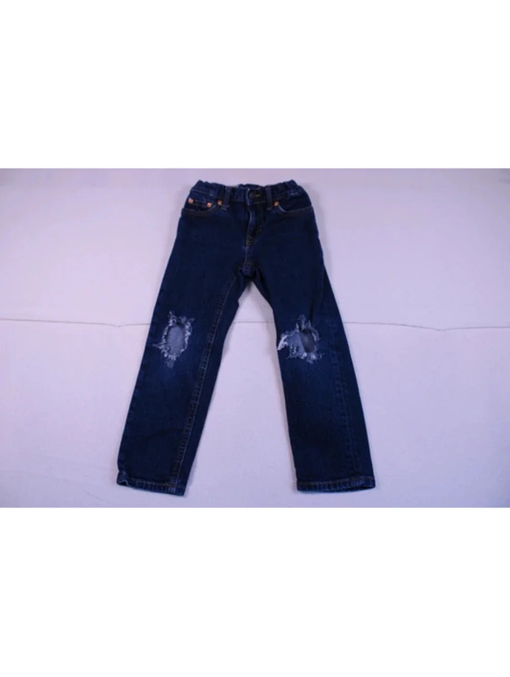 Polo Ralph Lauren Kids Distressed Slim Jeans 4T Dark Wash